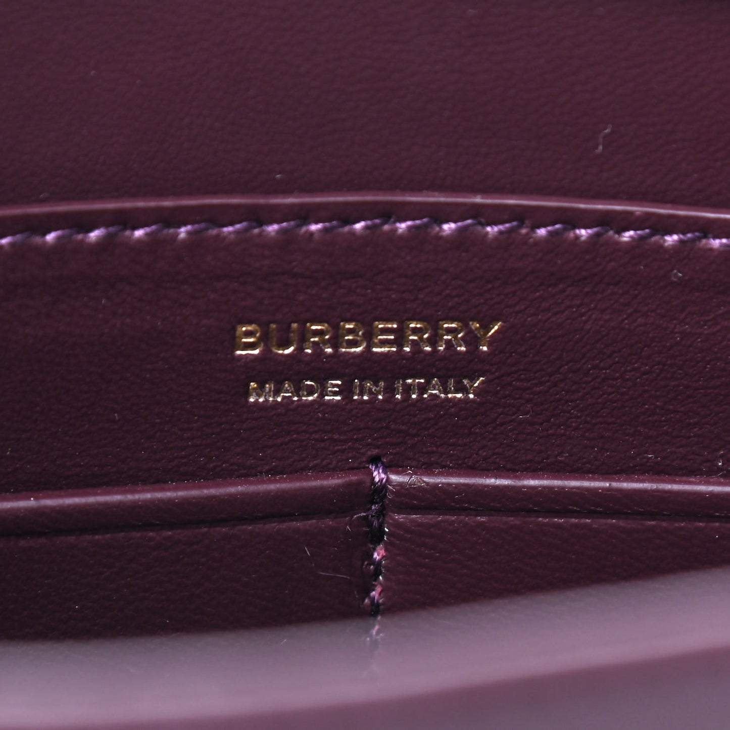 Smooth Calfskin TB Shoulder Bag Deep Maroon