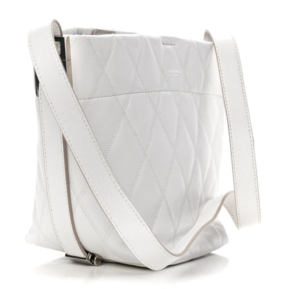 Givenchy Lambskin Quilted Mini GV Bucket Bag White 2 of 8
