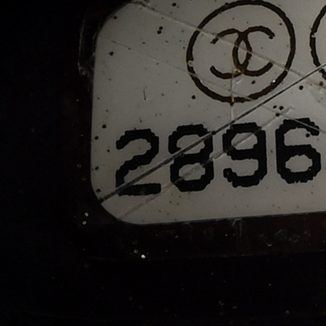 Caviar Quilted Round Clutch With Chain Black