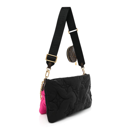 Louis Vuitton Econyl Monogram Pillow Maxi Multi Pochette Accessories Black Fuchsia 3 of 12
