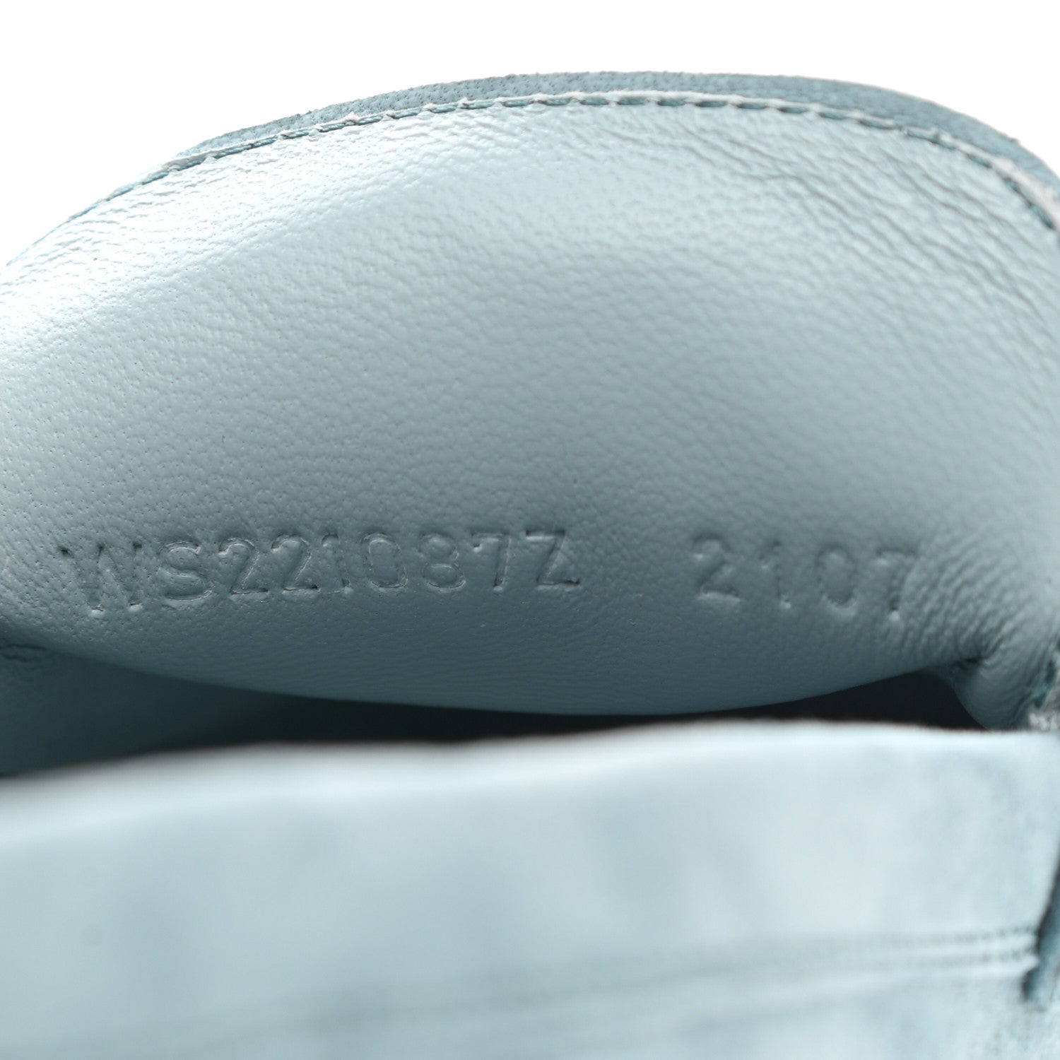 Hermes Suede Goatskin Womens Destin Loafer 37 Vert d'eau 8 of 11