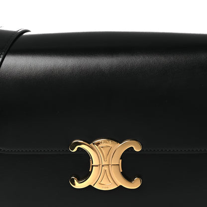 Celine Shiny Calfskin Medium Triomphe Black 10 of 13