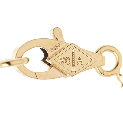 Van Cleef & Arpels 18K Yellow Gold Mother of Pearl Sweet Alhambra Butterfly Bracelet 3 of 5