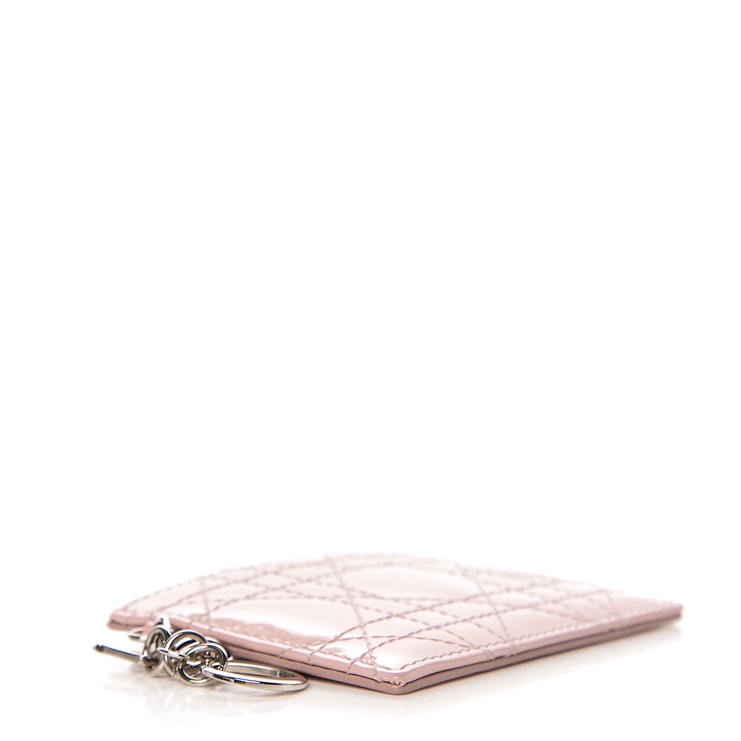 Christian Dior Patent Cannage Lady Dior Card Holder Pink 3 of 5