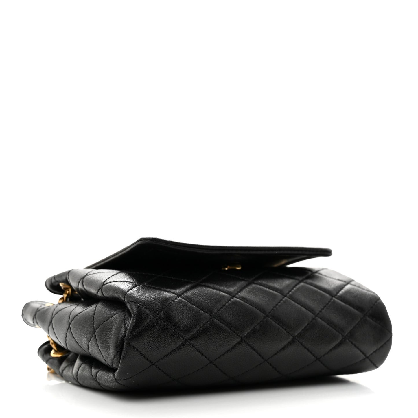 Lambskin Quilted Monogram Mini Nolita Black