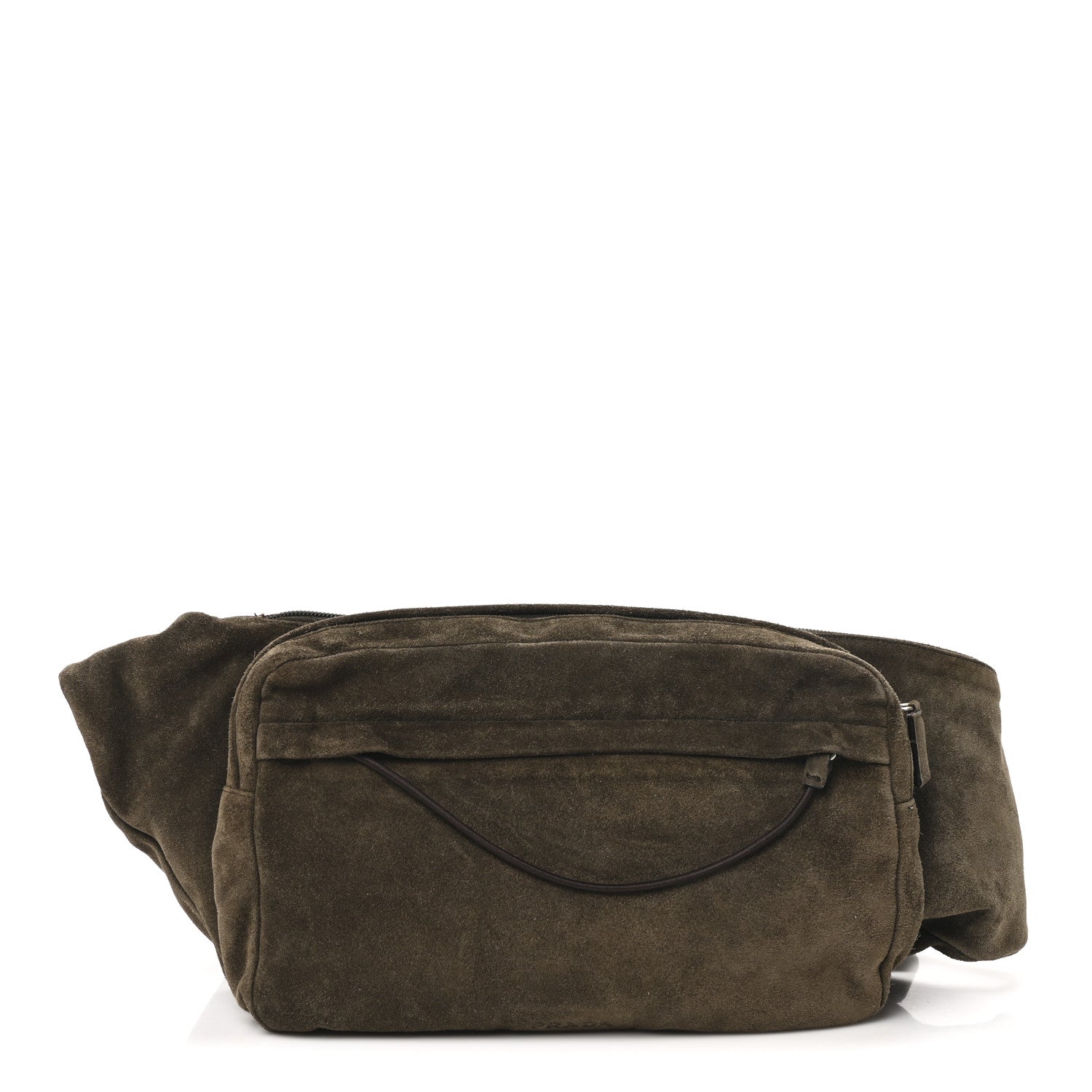Prada Suede Belt Bag Green 1 of 10