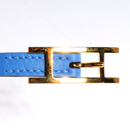 Hermes Swift 3MM Hapi Triple Tour Wrap Bracelet S Bleu Paradis 7 of 7