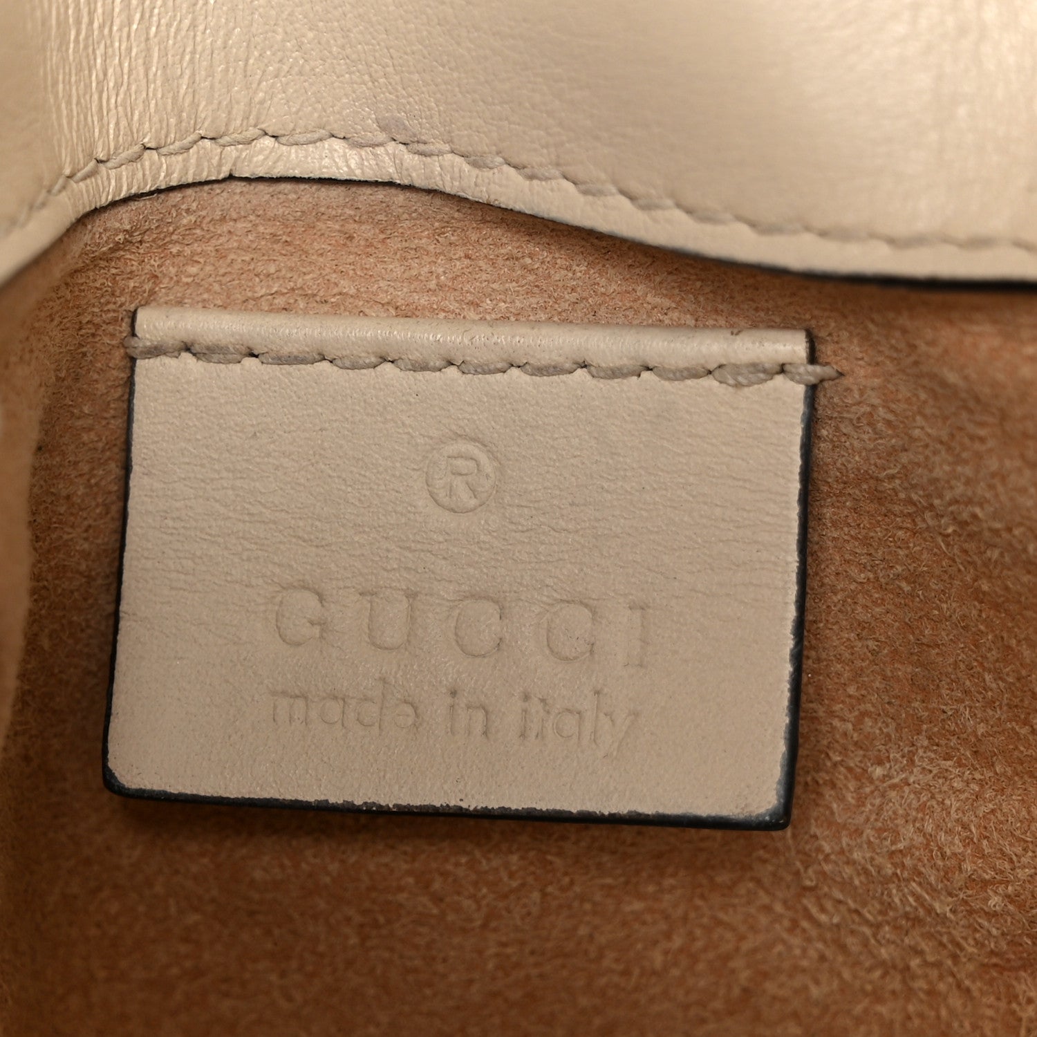 Gucci Calfskin Matelasse Super Mini GG Marmont Shoulder Bag White 6 of 10