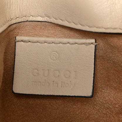 Gucci Calfskin Matelasse Super Mini GG Marmont Shoulder Bag White 6 of 10