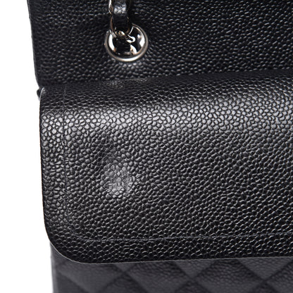 Chanel Caviar Quilted Medium Double Flap Black 10 of 12