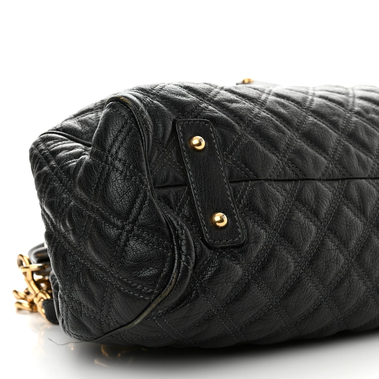 Calfskin Quilted Stam Black