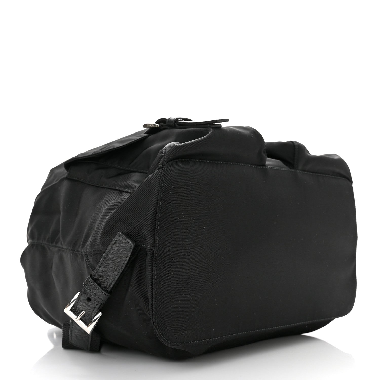 Prada Tessuto Nylon Saffiano Medium Backpack Black 3 of 8