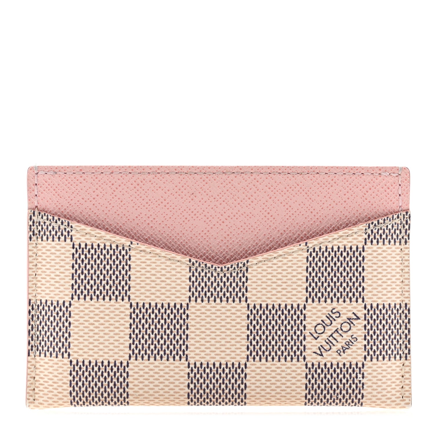 Louis Vuitton Damier Azur Daily Card Holder Rose Ballerine 1 of 8