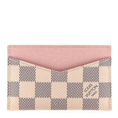 Louis Vuitton Damier Azur Daily Card Holder Rose Ballerine 1 of 8