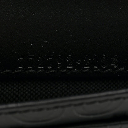Gucci Gilbert Calfskin Jumbo GG Embossed Snap Wallet Black 7 of 8