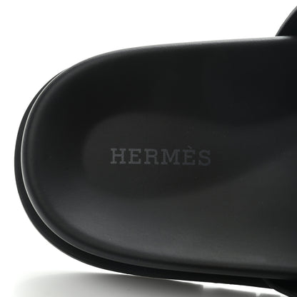 Hermes Calfskin Mens Chypre Sandals 43 Black 6 of 8