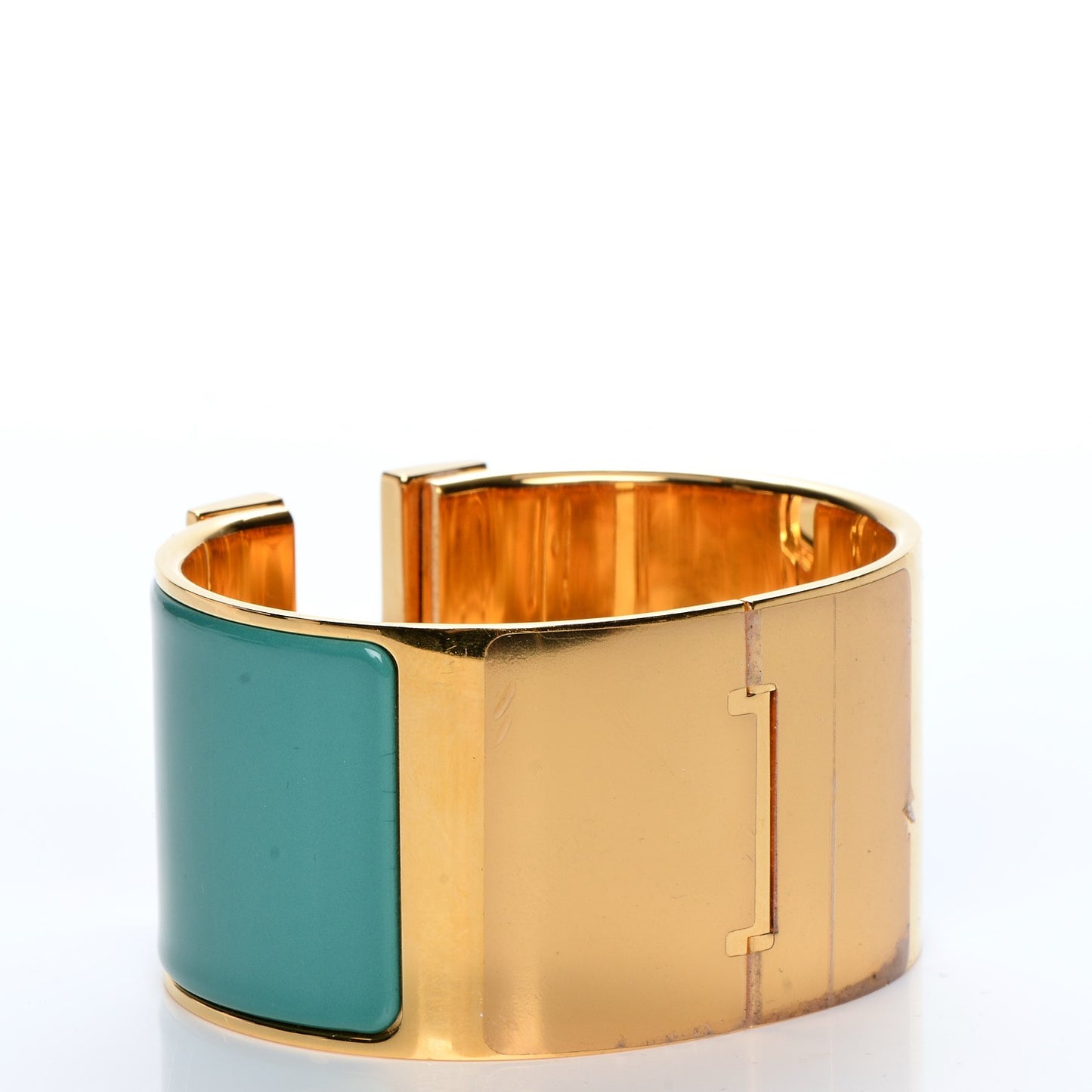 Enamel Extra Wide Clic Clac H Bracelet GM Emeraude