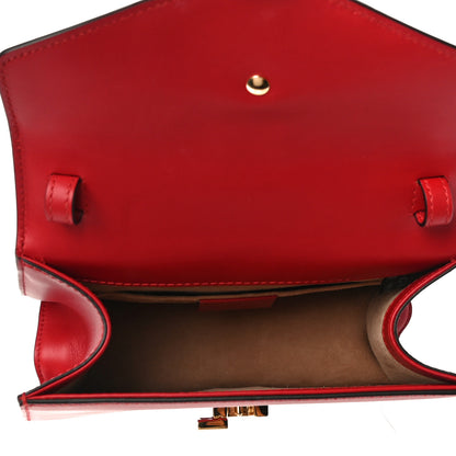 Gucci Calfskin Mini Sylvie Top Handle Bag Hibiscus Red 5 of 11