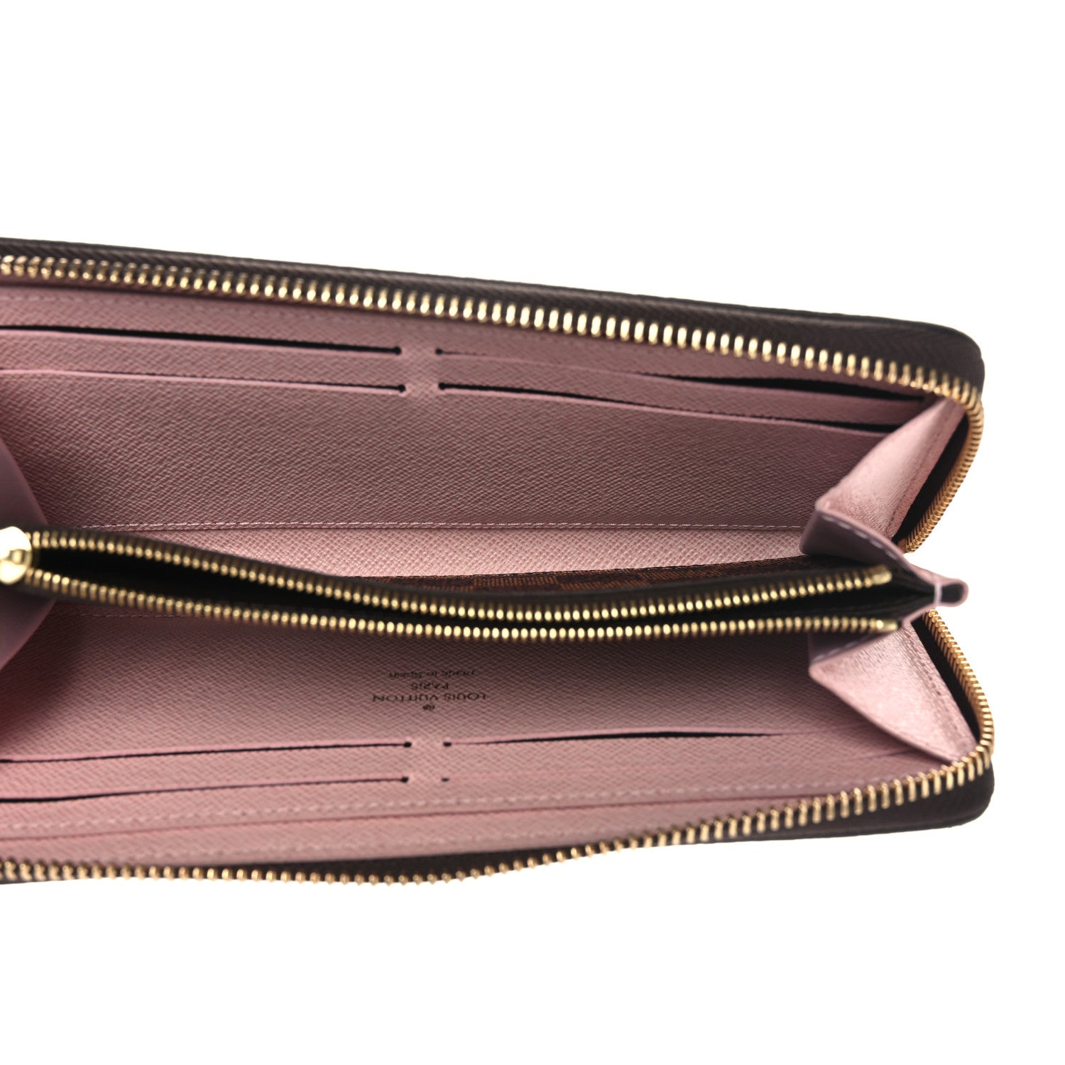 Louis Vuitton Damier Ebene Clemence Wallet Rose Ballerine 5 of 8