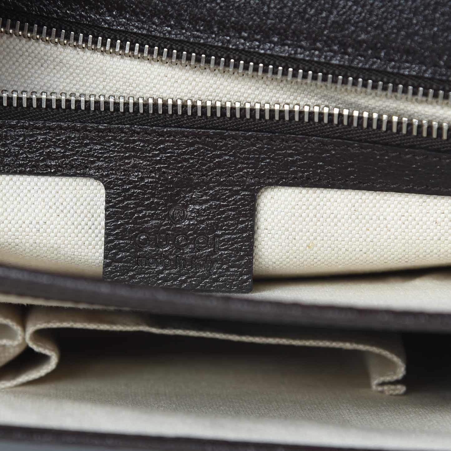 Calfskin Flap Briefcase Brown