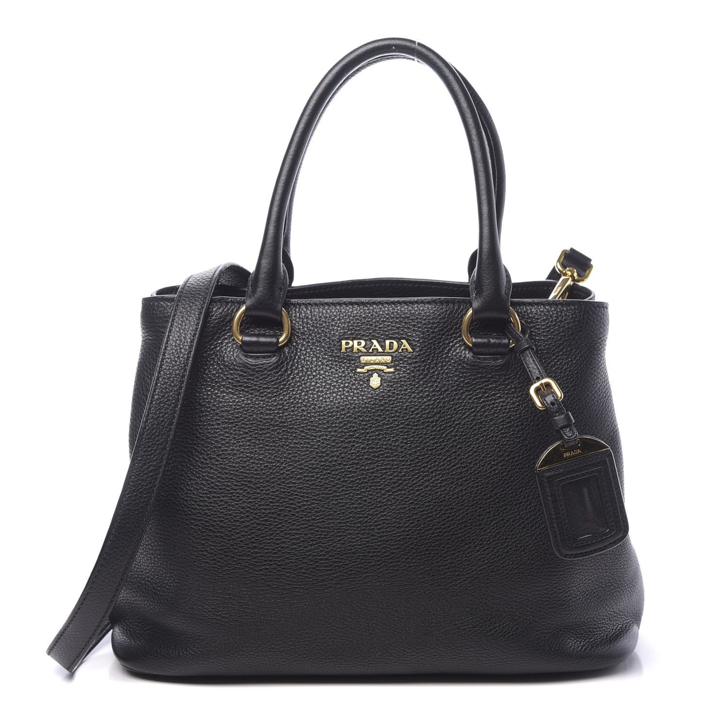 Vitello Phenix Top Handle Bag Black