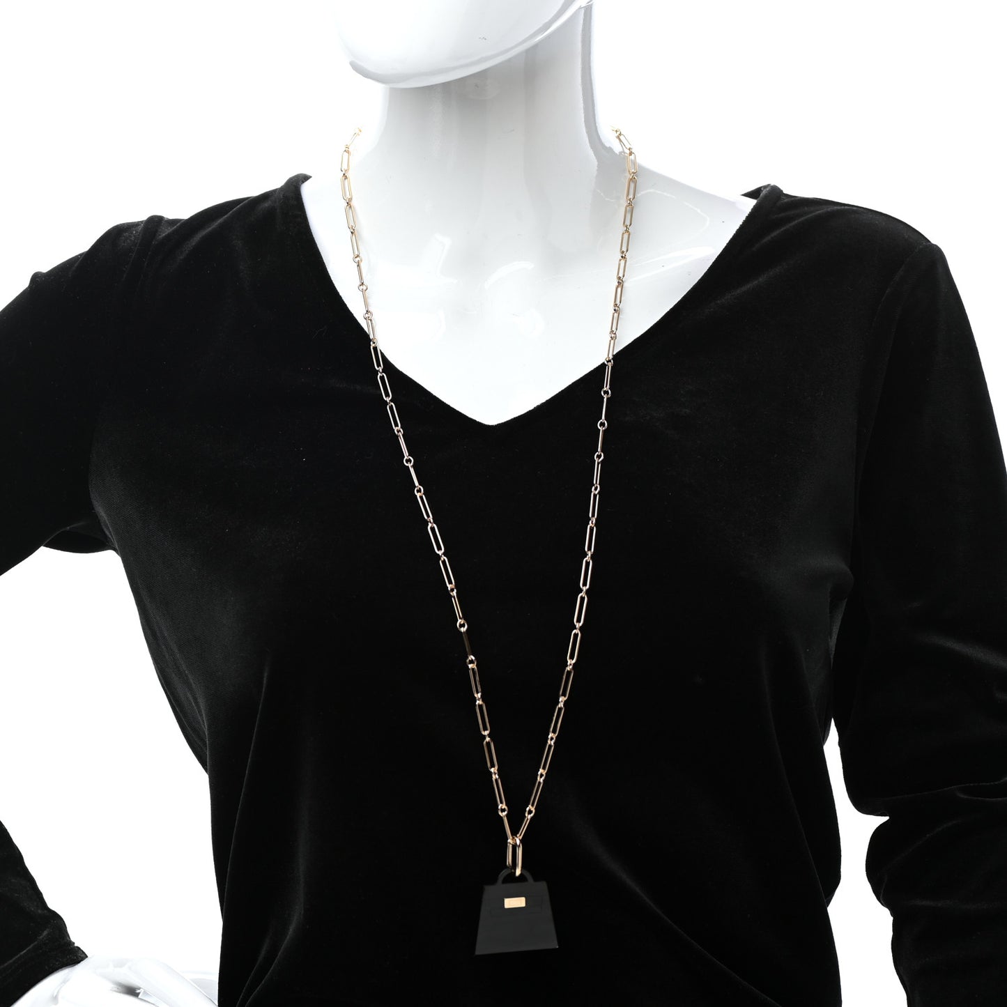 Permabrass Buffalo Horn Large Amulette Kelly Pendant Necklace