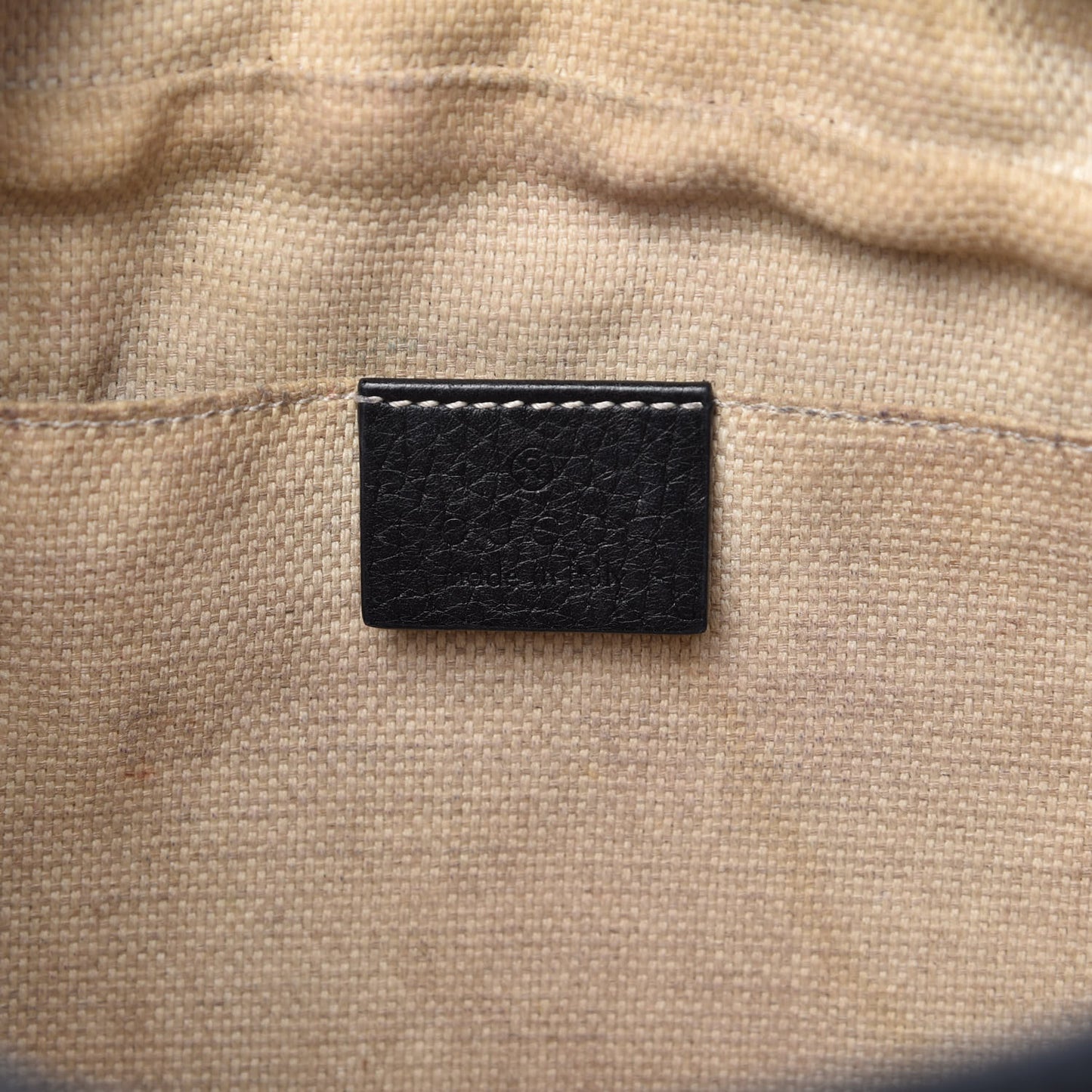 Pebbled Calfskin Small Soho Disco Bag Black