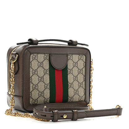 Gucci GG Supreme Monogram Mini Ophidia Top Handle Shoulder Bag Brown 2 of 10
