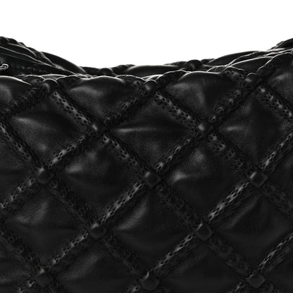 Chanel Lambskin Quilted Hidden Chain Hobo Black 8 of 10