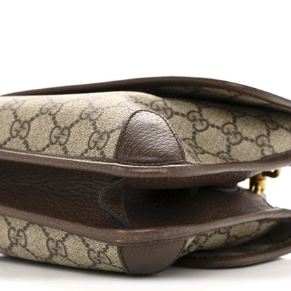Gucci GG Supreme Monogram Web Small Neo Vintage Double Flap Messenger Bag Beige New Acero 10 of 13