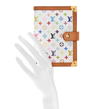 Louis Vuitton Monogram Multicolor Small Ring Agenda Cover White 2 of 10
