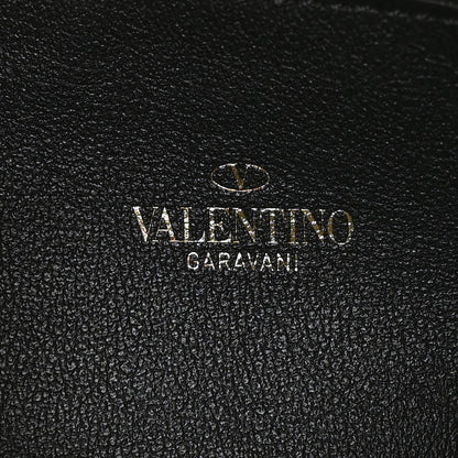 Valentino Garavani Vitello Rockstud Zip Around Wallet Black 6 of 6