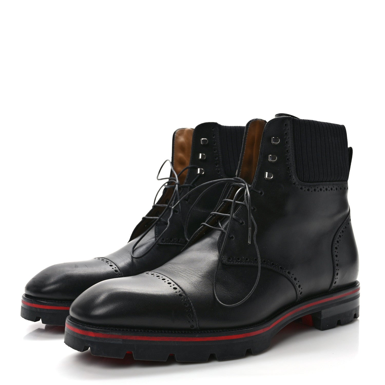 Christian Louboutin Waxed Neoprene Mens SockRoc Boots 43 Black 3 of 10
