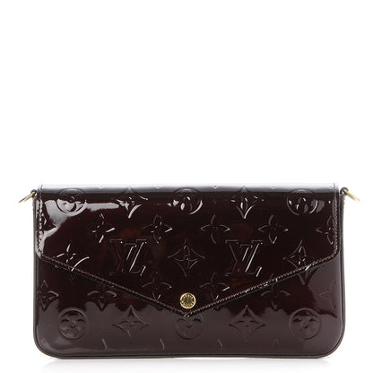 Louis Vuitton Vernis Pochette Felicie Chain Wallet Amarante 1 of 9