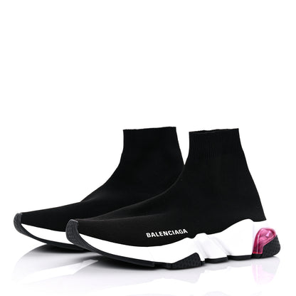 Balenciaga Neoprene Knit Mens Speed Clear Sole Sneakers 9 Black 3 of 10
