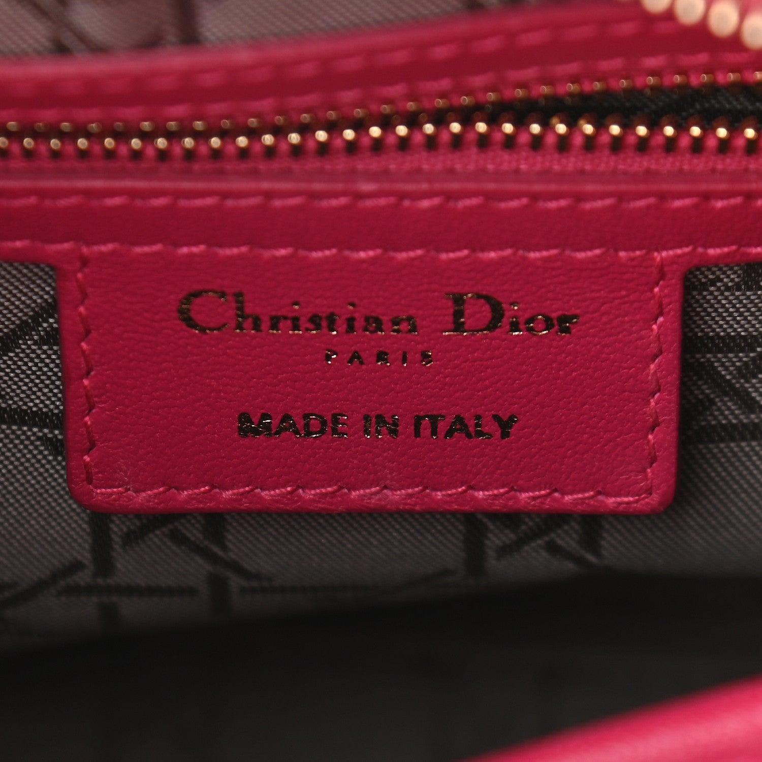 Christian Dior Lambskin Cannage Medium Lady Dior Fuchsia 6 of 9