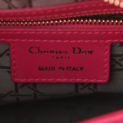Christian Dior Lambskin Cannage Medium Lady Dior Fuchsia 6 of 9