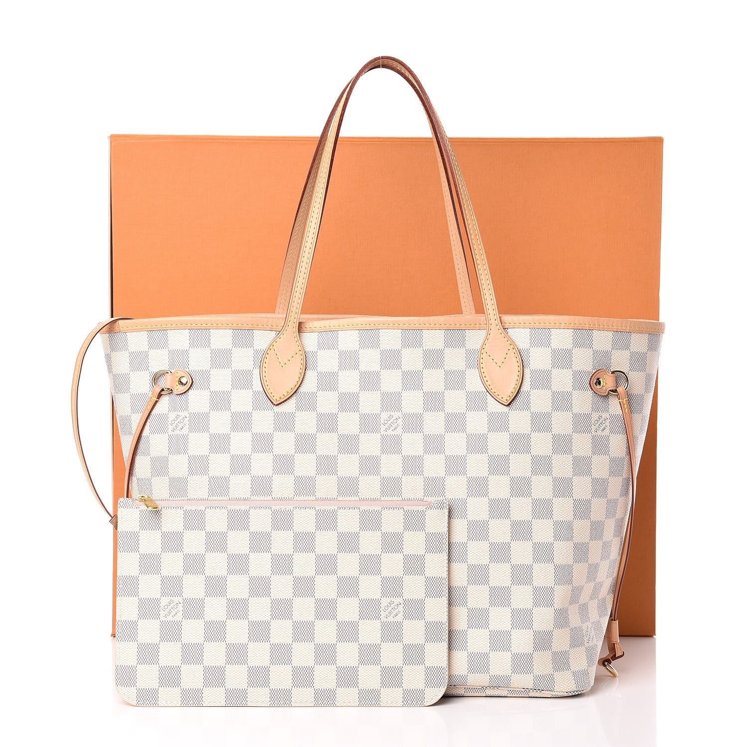 Louis Vuitton Damier Azur Neo Neverfull MM Rose Ballerine 13 of 13