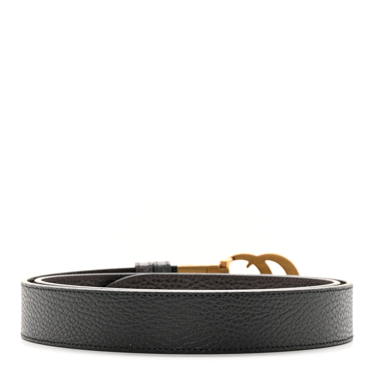 Gucci Dollar Calfskin Double G Reversible 30mm Belt 105 42 Black New Acero 2 of 7