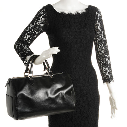 Louis Vuitton Epi Speedy 30 Black 2 of 7