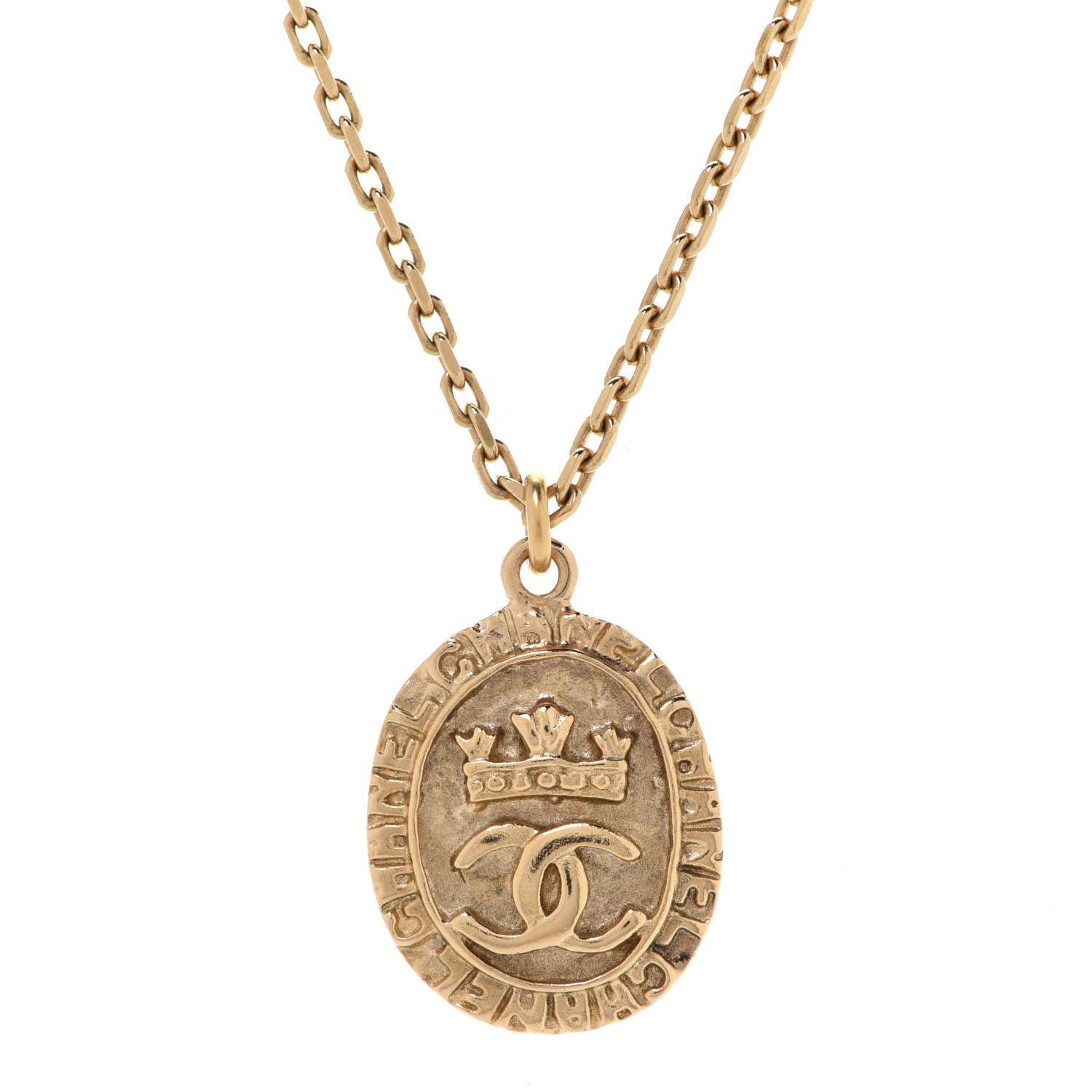 Chanel Crystal Pearl Necklace Gold 5 of 7
