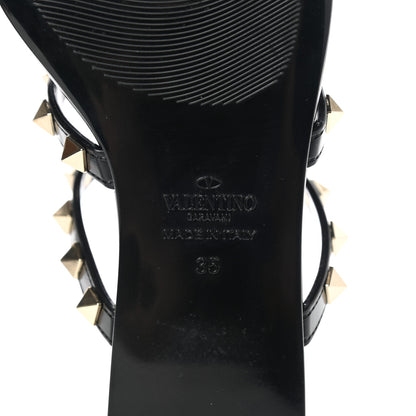 Valentino Garavani PVC Jelly Rockstud Caged Flat Thong Sandals 35 Black 6 of 7