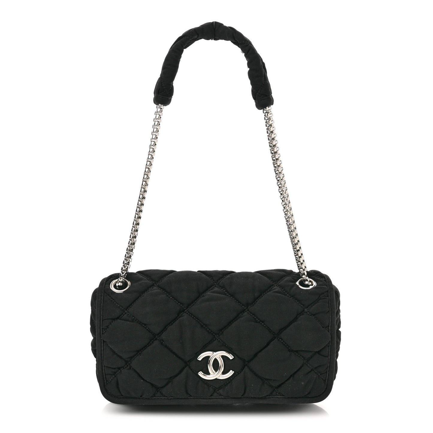 Jersey Bubble Quilt Flap Black