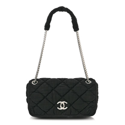 Chanel Jersey Bubble Quilt Flap Black 1 of 10
