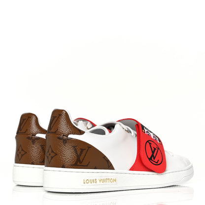 Louis Vuitton Calfskin Reverse Monogram Kabuki Low Top Sneakers 37 White 4 of 8