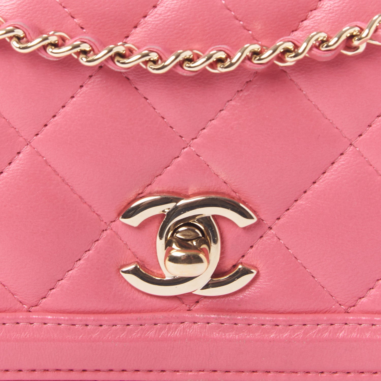 Chanel Lambskin Quilted 3 Pocket Flap Pink 8 of 10