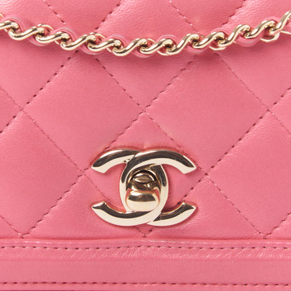 Chanel Lambskin Quilted 3 Pocket Flap Pink 8 of 10
