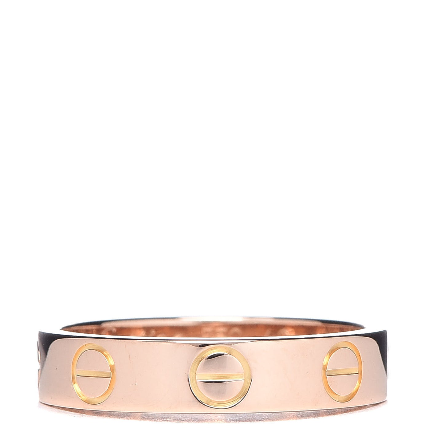 18K Pink Gold 3.5mm LOVE Wedding Band Ring 46 3.75