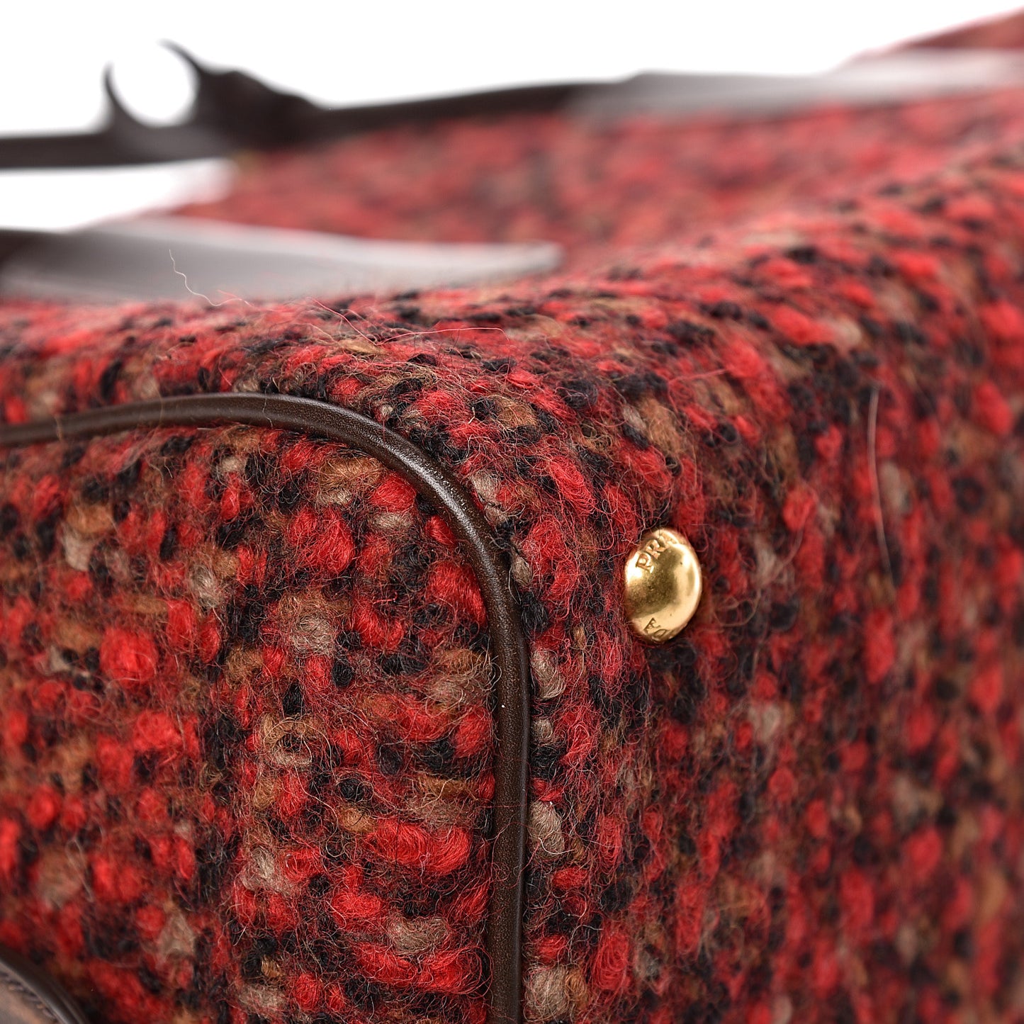 Tessuto Tweed Vitello Bowling Bag Lacca Knicker
