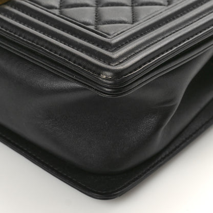 Chanel Lambskin Quilted Medium Boy Flap Black 9 of 14